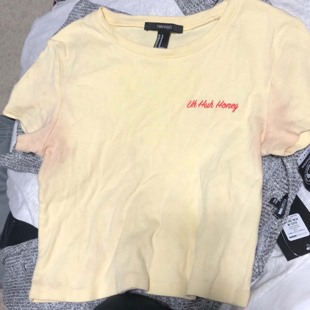 Yellow crop top